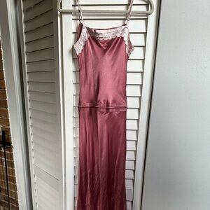 Pink Silk Flannel Dress